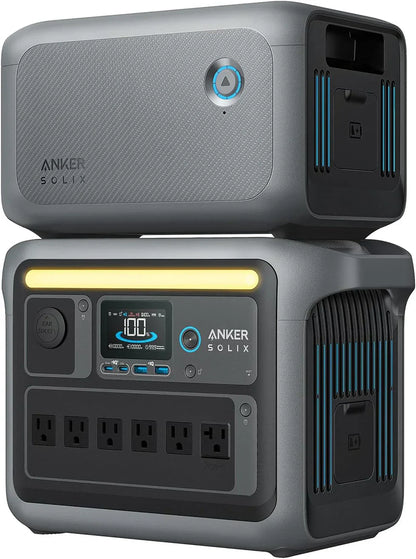 Portable Power Station 1800W, 2400W Peak Solar Generator 58 Minutes To Fully Charge