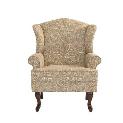 2 Set Traditional Wingback Accent Chairs Upholstered Armchair