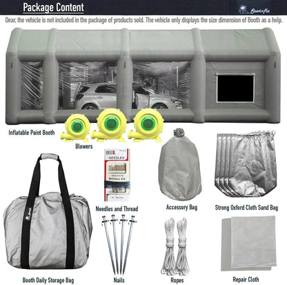 30x20x13Ft Inflatable Paint Booth With Blowers And Air Filter System, Professional Spray Tent