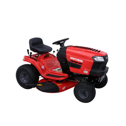 Craftsman T110 42-in Riding Lawn Mower, 17.5 HP Briggs And Stratton Engine, 7-Speed Transmission, Model 13AN77XS093