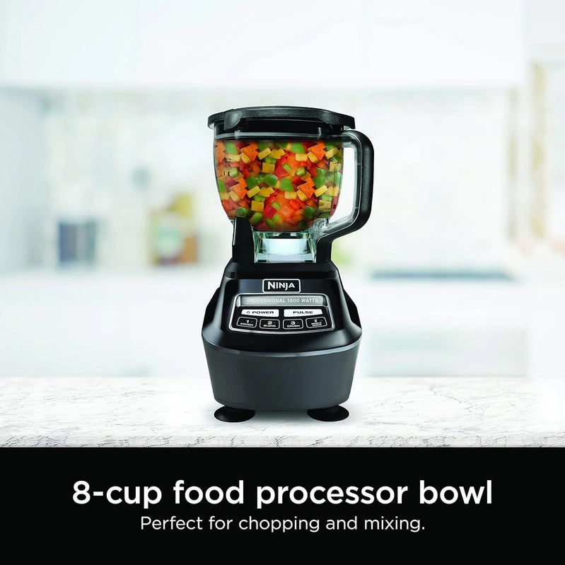 Ninja Mega Kitchen System, 1500-Watt, 72-Ounce Full-Size Blender And 8-Cup Food Processor With 2 16-Ounce To-Go Cups