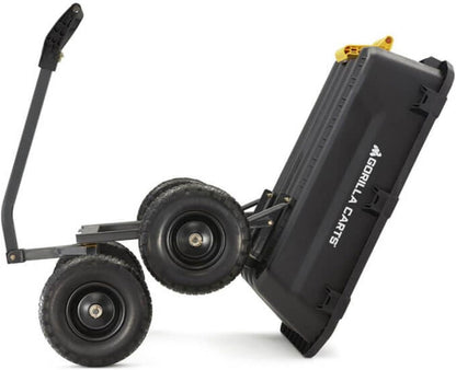 7GCG-NF Heavy-Duty Poly Dump Garden Cart With No-Flat Tires, 7 Cu. Ft., 1200-Pound Capacity, Black