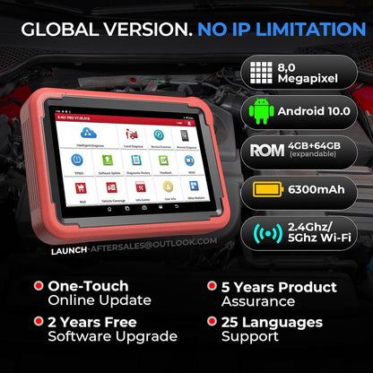 Launch X431 V Plus 5.0 Scan Tool With 2025 CANFD Connector, 37 Reset And OE-Level Diagnostics