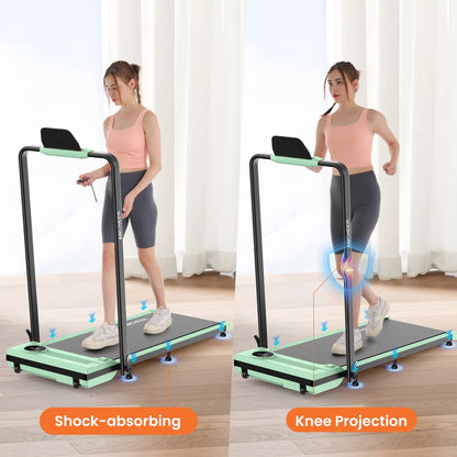 Ancheer Portable Folding Walking Pad 300lb, 7.5 MPH Under Desk Treadmill With Remote Control And LED Display
