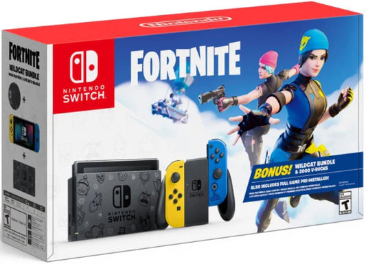 Nintendo Switch Console Fortnite Wildcat Bundle Edition With Exclusive Joy-Cons And 2000 V-Bucks