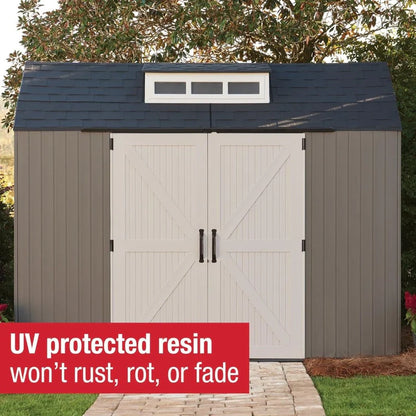 Rubbermaid Resin Outdoor Storage Shed With Floor