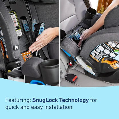 4Ever Dlx 4-in-1 Child Car Seat, Charlie, Car Seat For Babies And Toddlers, 10 Years Of Use, Rear-Facing, Forward-Facing And Booster Seat, Safe