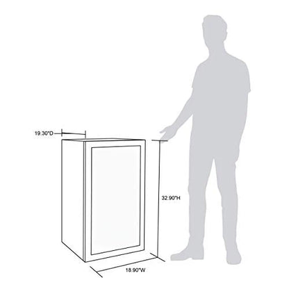 NewAir Beverage Refrigerator Cooler, 126 Cans Free Standing With Right Hinge Glass Door