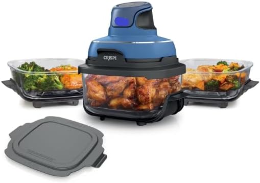 Ninja Crispi 5-in-1 Portable Glass Air Fryer Cooking System Small And Large Batch Containers