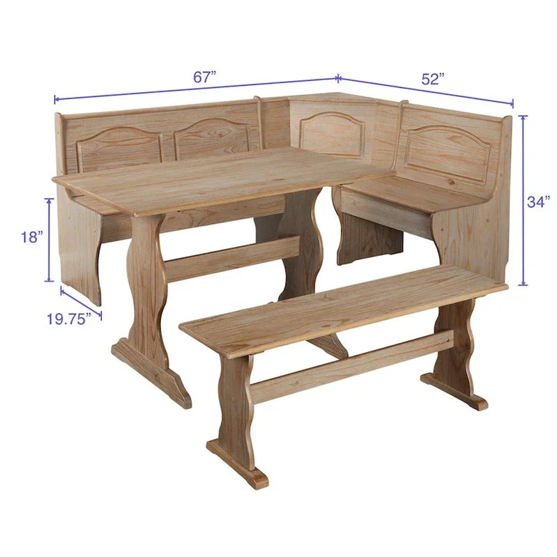 Simple Living Knox Nook 3-piece Dining Set
