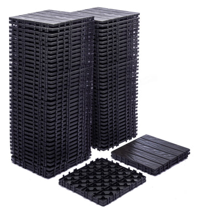 76-Pack Plastic Interlocking Deck Tiles, 68.80 Sq. Ft. Outdoor Plastic Flooring Super Durable And Waterproof All-Weather Indoor/Outdoor