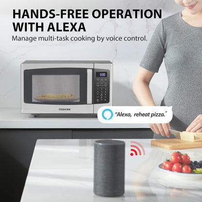 Toshiba 4-in-1 ML-EC42P, SS Countertop Microwave Oven, Smart Sensor, Convection, Air Fryer Combo, Mute Function