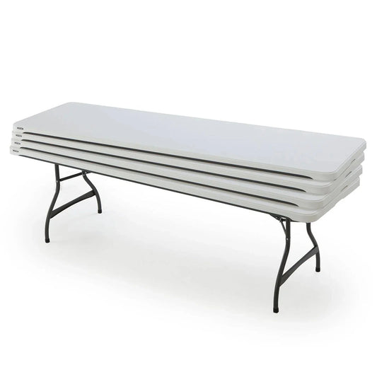 Lifetime 4-Pack Commercial Stackable Folding Table 8 Ft.- White, 80344
