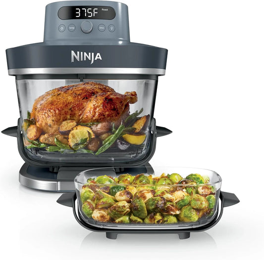 Ninja Crispi Pro 6-in-1 Glass Air Fryer, 6qt And 2.5qt Glass Containers With Storage Lids