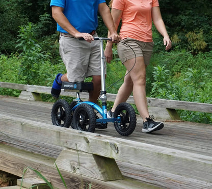 New KneeRover Quad All Terrain Knee Walker In Metallic Blue
