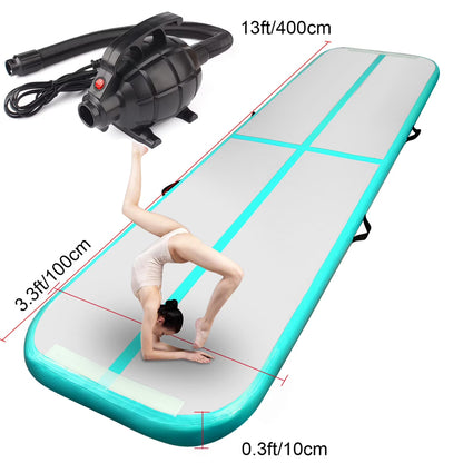Fbsport Green 4m 1m 0.1m Inflatable Air Track Tumbling Gymnastic Mat Floor Home Training Yoga With Pump