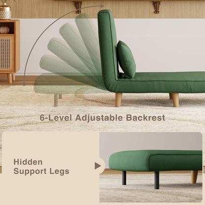 3-in-1 Sleeper Chair Bed Convertible Chair Bed Futon Sofa With Adjustable Backrest