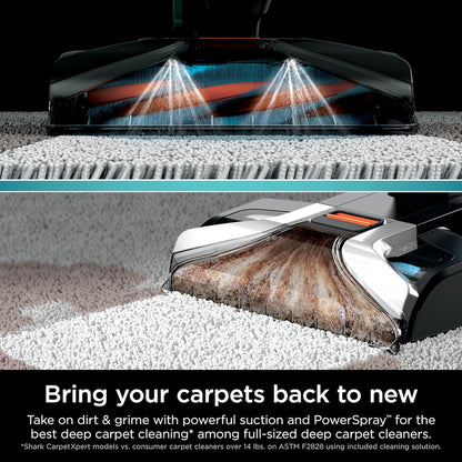 Shark CarpetXpert EX201 Carpet Cleaner, Cyan, Deep Cleaning With StainStriker, For Pets, Includes Spot And Stain Remover Tools
