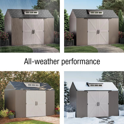 Rubbermaid Resin Outdoor Storage Shed With Floor