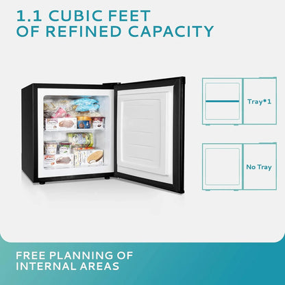 Upright Freezer, 3.0Cubic Feet, Single Door Compact Mini Freezer With Reversible Door Small Freezer For Home/Dorms/Apartment/Office