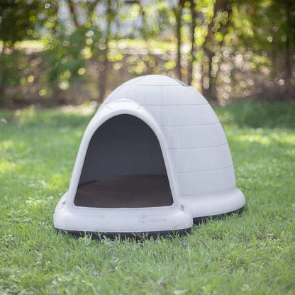 Petmate Indigo Dog House, Igloo Dog House, Made In USA With 90% Recycled Materials