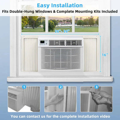 10000 Btu Quiet Window Air Conditioner With Remote Amp Eco Mode Energy Star Certified 3-in-1 Window Ac Unit With Dehumidifier