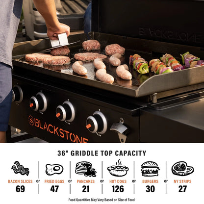 Blackstone Original 4-Burner 36 In. Propane Omnivore Griddle With Hard Cover