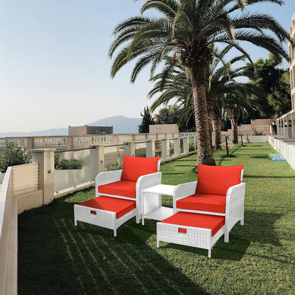 Leveleve Balcony Furniture 5 Piece Patio Conversation Set