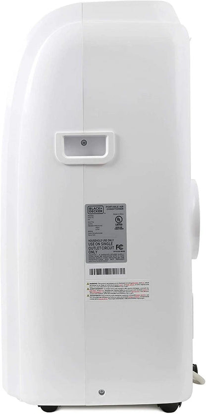Black Plus Decker 14,000 BTU Portable Air Conditioner With Heat And Remote Control, White