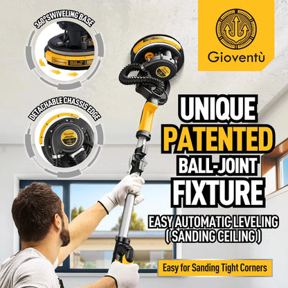 Giovent Electric Drywall Sander With Dust Extraction, Suitable For Popcorn Ceilings
