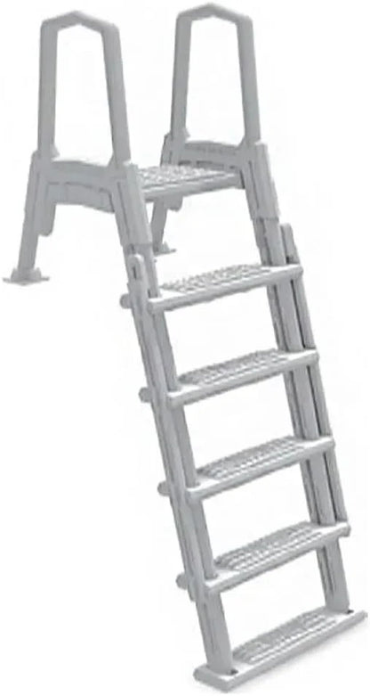Select Anti-Slip in-Pool Steps, Gray, For Above Ground Swimming Pools, Can Mount To Decks 48 In. To 54 In. H, Safety Stairs Capacity Up To 300 Lbs