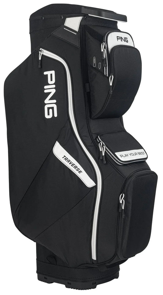 Ping Traverse Cart Bag, Black White
