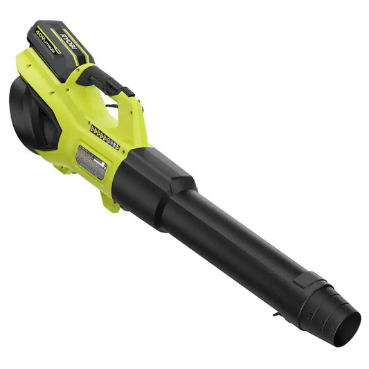 Ryobi 40V HP Brushless Whisper Series 190 MPH 730 CFM Cordless Battery Jet Fan Leaf Blower With 2 4.0 Ah Batteries And Charger