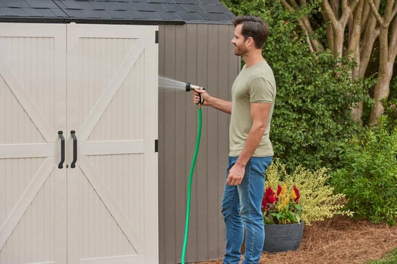 Rubbermaid Resin Outdoor Storage Shed With Floor