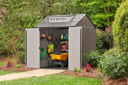 Rubbermaid Resin Outdoor Storage Shed With Floor