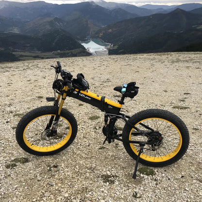 Lankeleisi XT750 Plus 1000W 26 In. Fatbike Dual Crown Fork Foldable E-Mountain Bike 17.5Ah