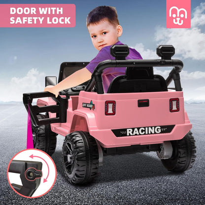 12V Kids Electric Ride On Truck Car Remote Control, Twin 35W Motors 3.5MPH Max Speed, Bluetooth USB Music Player