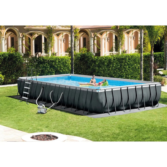 Rectangular Ultra Xtr Frame Pool, 9.75 M x 4.88 M x 1.32 M With Pump