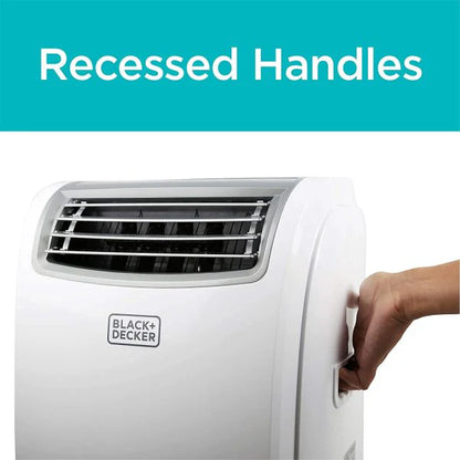Black Plus Decker 14,000 BTU Portable Air Conditioner With Heat And Remote Control, White