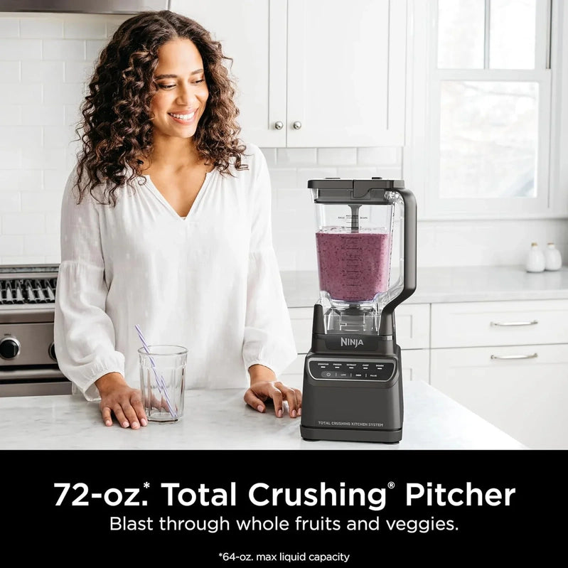 Ninja Mega Kitchen System, 1500 Watt Stand Mixer, 2.1 Liters And Food Processor, 8 Cups With 2 473 Ml Takeaway Cups