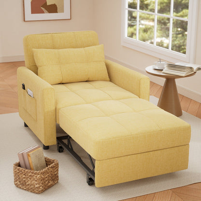 3-in-1 Adjustable Sleeper Sofa Bed, Pull Out Chair Sofa, Convertible Folding Bed For Living Room