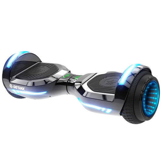 Gotrax Glide Pro Bluetooth Hoverboard, 6.5 In. Wheels And 7 Colors Lights Self Balancing Scooters For 44-176lbs Kids Adults Silver