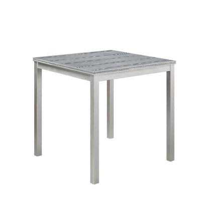 Modern 5-Piece Dining Set With Square Counter Height Table And 4 Upholstered Chairs