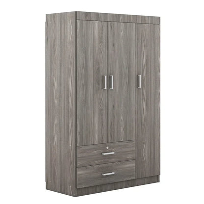 3-Door Wardrobe With 2 Drawers
