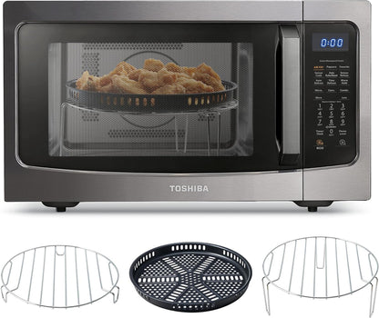 Toshiba 4-in-1 ML-EC42P, SS Countertop Microwave Oven, Smart Sensor, Convection, Air Fryer Combo, Mute Function