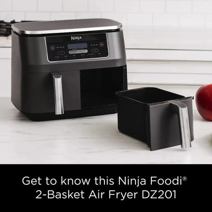 Ninja Foodi 10QT 6-in-1 DualZone Smart XL Air Fryer, 2 Independent 5QT Baskets, Smart Cook Thermometer, Match Cook, Smart Finish, Air Fry, DZ550