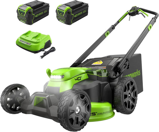 Greenworks 40V 16 In. Cordless Lawn Mower Ultra-Light Push Mower 4.0Ah Battery Charger