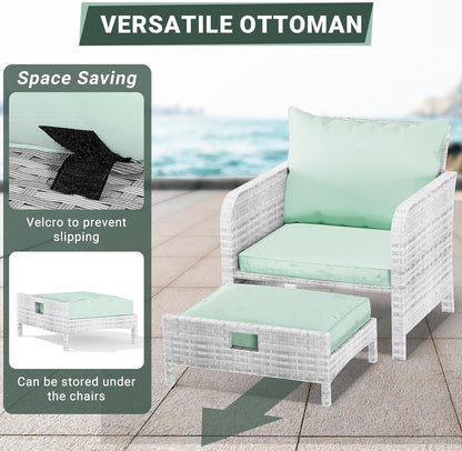 Leveleve Balcony Furniture 5 Piece Patio Conversation Set