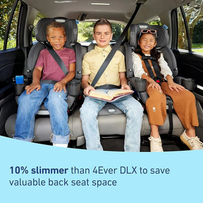 4Ever Dlx 4-in-1 Child Car Seat, Charlie, Car Seat For Babies And Toddlers, 10 Years Of Use, Rear-Facing, Forward-Facing And Booster Seat, Safe