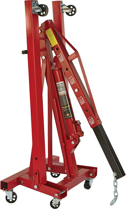 Strongway Hydraulic Engine Hoist With Load Leveler C 2-Ton Capacity, 1 In.-82 5/8 In. Lift Range